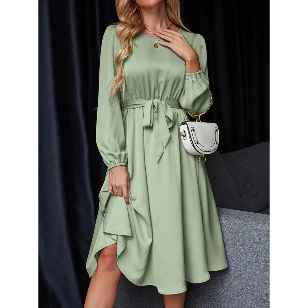 Robe en Satin avec Manche